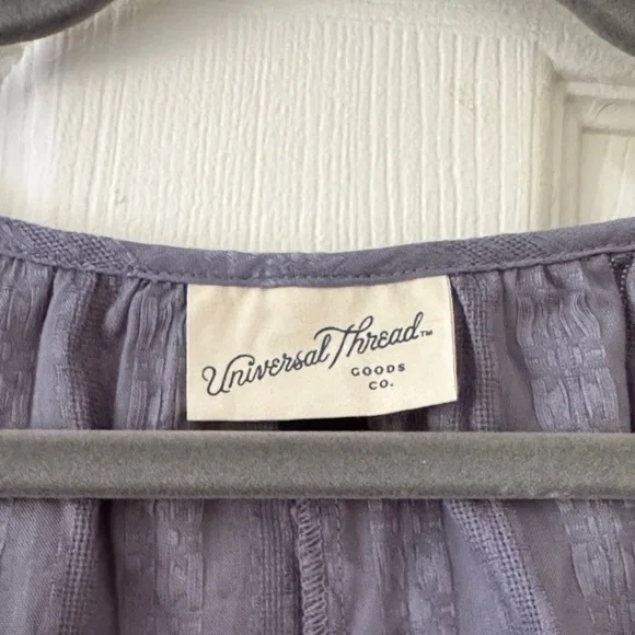 Universal Thread Mauve Blue Cropped Blouse - Picture 5 of 7